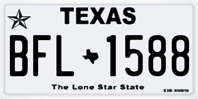 TX license plate BFL1588