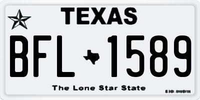 TX license plate BFL1589