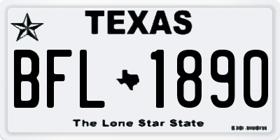 TX license plate BFL1890