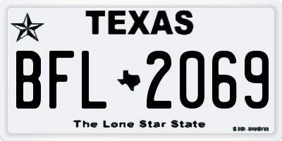 TX license plate BFL2069
