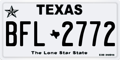 TX license plate BFL2772