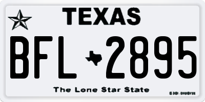 TX license plate BFL2895