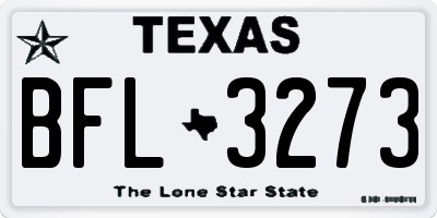 TX license plate BFL3273