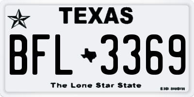 TX license plate BFL3369