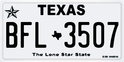 TX license plate BFL3507