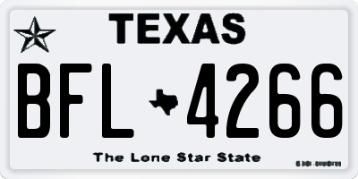 TX license plate BFL4266