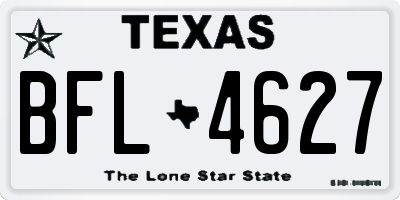 TX license plate BFL4627