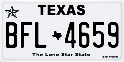 TX license plate BFL4659