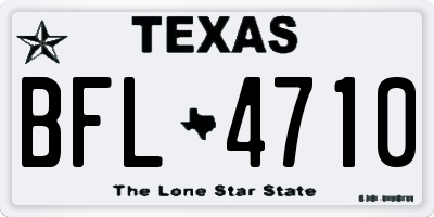 TX license plate BFL4710
