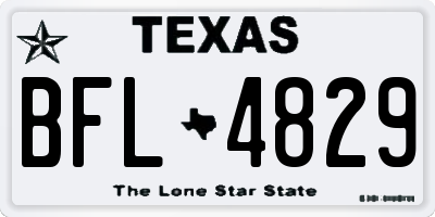 TX license plate BFL4829