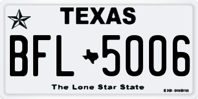 TX license plate BFL5006