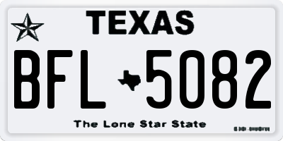 TX license plate BFL5082