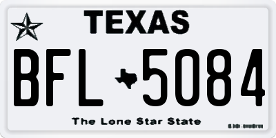 TX license plate BFL5084