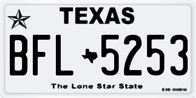 TX license plate BFL5253