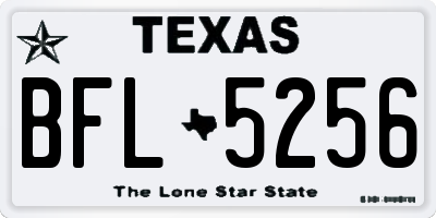 TX license plate BFL5256