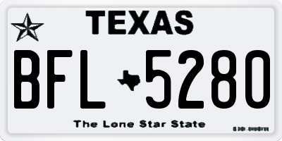TX license plate BFL5280