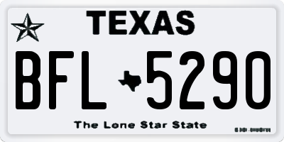 TX license plate BFL5290