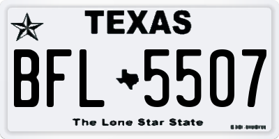 TX license plate BFL5507