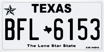 TX license plate BFL6153