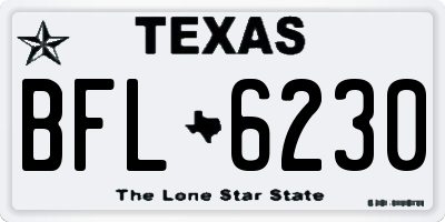 TX license plate BFL6230