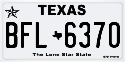 TX license plate BFL6370