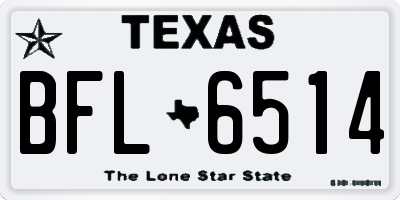 TX license plate BFL6514