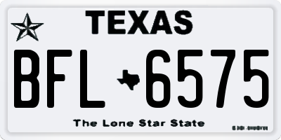 TX license plate BFL6575