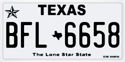 TX license plate BFL6658