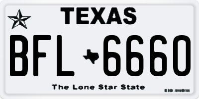 TX license plate BFL6660