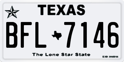 TX license plate BFL7146