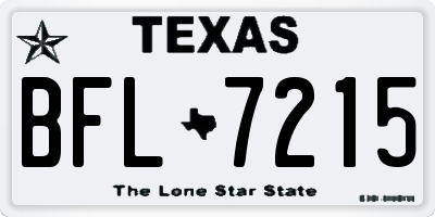 TX license plate BFL7215