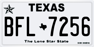 TX license plate BFL7256