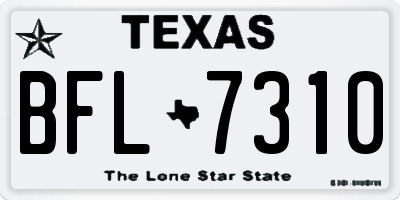 TX license plate BFL7310