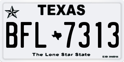 TX license plate BFL7313
