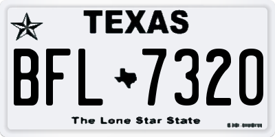TX license plate BFL7320