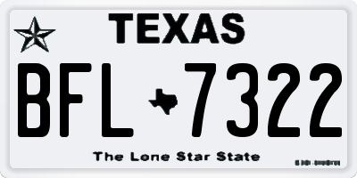 TX license plate BFL7322