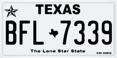 TX license plate BFL7339