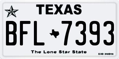 TX license plate BFL7393