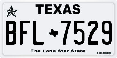 TX license plate BFL7529