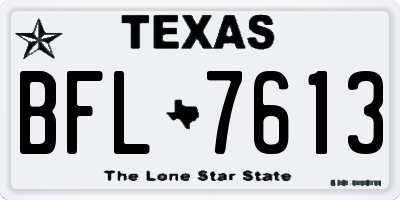 TX license plate BFL7613