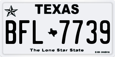 TX license plate BFL7739
