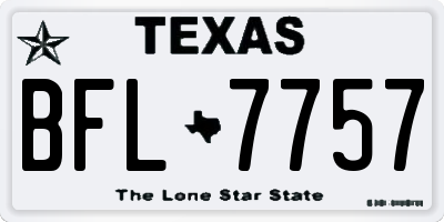 TX license plate BFL7757
