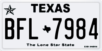 TX license plate BFL7984