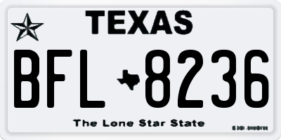 TX license plate BFL8236