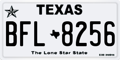 TX license plate BFL8256