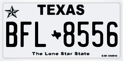 TX license plate BFL8556