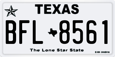 TX license plate BFL8561