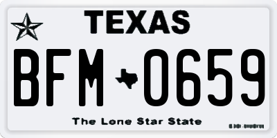 TX license plate BFM0659
