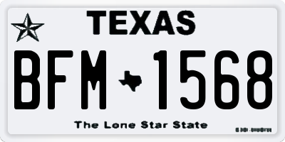 TX license plate BFM1568