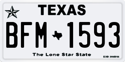 TX license plate BFM1593